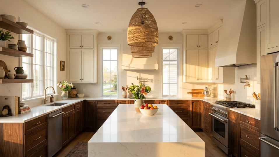 finished quartz kitchen remodel how long do quartz countertops last Utah homeowners